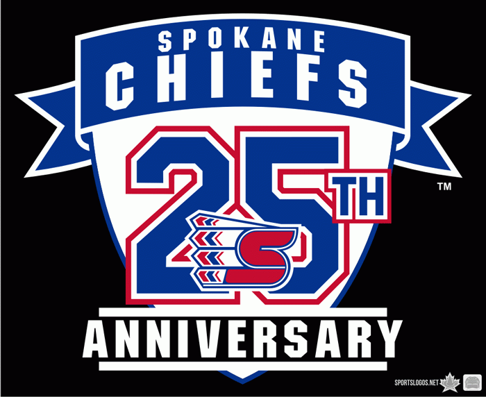 spokane chiefs 2009 anniversary logo iron on heat transfer
